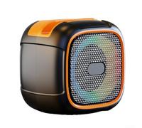 Baila al ritmo al aire libre con este robusto dispositivo a prueba de salpicaduras que ofrece un tiempo de juego prolongado y pantallas de luz fascinantes (naranja)