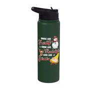 Baila como brillo escarchado como Rudolph amor como Jesús Navidad Stainless Steel Insulated Water Bottle