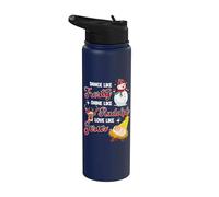 Baila como brillo escarchado como Rudolph amor como Jesús Navidad Stainless Steel Insulated Water Bottle