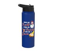 Baila como brillo escarchado como Rudolph amor como Jesús Navidad Stainless Steel Insulated Water Bottle