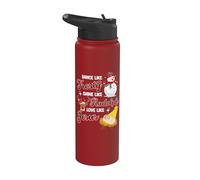 Baila como brillo escarchado como Rudolph amor como Jesús Navidad Stainless Steel Insulated Water Bottle