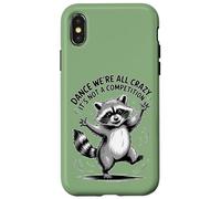 Baila como un Mapache Loco No es una Competencia Carcasa para iPhone X/XS