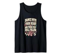 Baila con tu corazón Zapatos de Ballet Divertidos Bailarina Bailando Camiseta sin Mangas