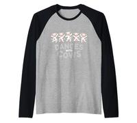 Baila con Vacas Divertido diseño de Animales de Granja Camiseta Manga Raglan