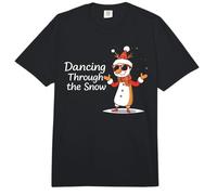 Bailando a través de la Nieve Santa Claus Navidad Comfort Colors Adult Heavyweight T-Shirt