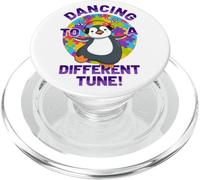 Bailando a una melodía Diferente Pingüino Conciencia Autismo PopSockets PopGrip para MagSafe