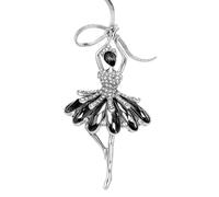 Bailando Bailarina Bailarina Ballet Colgante Collar Encanto Sorpresa Regalo de joyería, 1Pcs, Ballet Colgante Collar, colgantes de cristal, cuento de hadas para niñas, señoras, hijas, plata