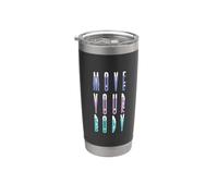 Bailando "Mueve tu cuerpo" Vaso térmico de acero inoxidable de doble pared