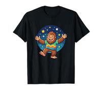 Bailando Sasquatch bajo Cielo Nocturno Estrellado Camiseta