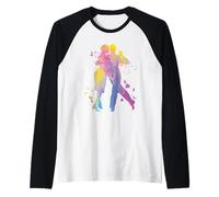 Bailando Tango Argentino Heartbeat Milonga Vals Bailarines de Tango Camiseta Manga Raglan