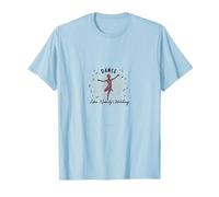Bailar como Nadie Viendo Silueta Alegre Camiseta, Hombre, Azul Bebé, XXL