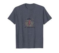 Bailar como Nadie Viendo Silueta Alegre Camiseta, Hombre, Azul Jaspeado, S