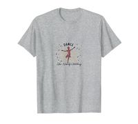 Bailar como Nadie Viendo Silueta Alegre Camiseta, Hombre, Gris Jaspeado, 6XL