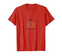 Bailar como Nadie Viendo Silueta Alegre Camiseta, Hombre, Rojo, S