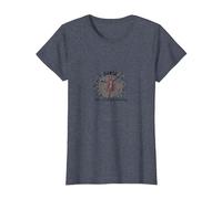 Bailar como Nadie Viendo Silueta Alegre Camiseta, Mujer, Azul Jaspeado, 3XL