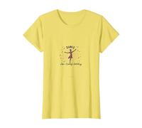 Bailar como Nadie Viendo Silueta Alegre Camiseta, Mujer, Limón, XS