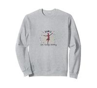 Bailar como Nadie Viendo Silueta Alegre Sudadera, Unisex para Adultos, Gris Jaspeado, XL