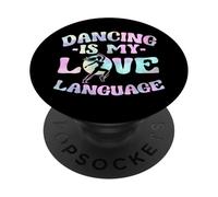 Bailar es mi lenguaje de amor - Funny Dancing Lover PopSockets PopGrip Adhesivo