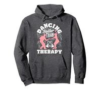 Bailar Mejor Que la Terapia Amantes de la Danza Bailarines de Hip Hop Sudadera con Capucha, Unisex para Adultos, Jaspeado Oscuro, L