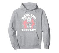 Bailar Mejor Que la Terapia Amantes de la Danza Bailarines de Hip Hop Sudadera con Capucha, Unisex para Adultos, Gris Jaspeado, L