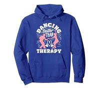 Bailar Mejor Que la Terapia Amantes de la Danza Bailarines de Hip Hop Sudadera con Capucha, Unisex para Adultos, Azul Real, XL
