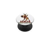 Bailarín Reno Vintage Retro Santa Bailando Pinup Niña Navidad PopSockets PopGrip Adhesivo