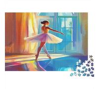Bailarina Arte Puzzle de 1000 Piezas Papel para Adultos Sala Soleada Juego de Puzzle 1000 Piezas Relajación Interacción Regalo 38x26cm/1000pcs