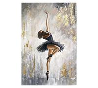 Bailarina Bailarina Pintura En Lienzo PóSteres Impresiones Ballet Abstracto Chica Arte De La Pared Pinturas Al óLeo Sala De Estar Dormitorio DecoracióN Para El Hogar Sin Marco 60×80cm