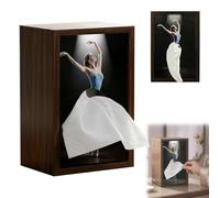 Bailarina Cajas De Pañuelos, Ballerina Tissue Box, De Madera Baila-Rina Fundas Caja-s De Pañuelos, Cajas De Pañuelos De Bailarina De Ballet Profesional, para El Hogar, Sala De Estar, Mesa de café
