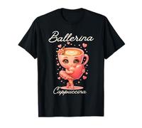 Bailarina Capuchino Lindo Italiano Brainrot Meme Gen Z Chicas Camiseta
