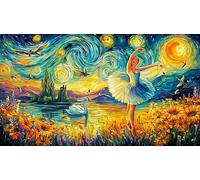 Bailarina con alas de Fuego en la Ciudad. Puzzle de 1000 Piezas de Papel Reciclado para Adultos - Regalo Divertido & Actividad Familiar Decoración de Pared 38x52/1000pcs