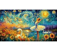 Bailarina con alas de Fuego en la Ciudad. Puzzle de 1000 Piezas - Papel Reciclado Juego edugatoivo & Relajación Regalo para Adultos y niños 38x26/1000pcs