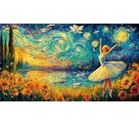 Bailarina con alas de Fuego en la Ciudad. Puzzle de 1000 Piezas para Adultos - Papel Reciclado Juego edugatoivo & Relajación Juego Familiar 75x50/1000pcs