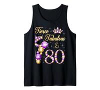 Bailarina de 80 cumpleaños Feroz Fabulosa y 80 años Camiseta sin Mangas