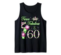 Bailarina de Fiesta de 60 cumpleaños de Fierce Fabulous y 60 Years Camiseta sin Mangas