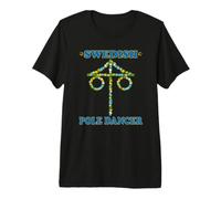 Bailarina de Poste Sueca Divertido Midsummer Maypole Midsommar Suecia Camiseta Premium
