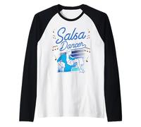 Bailarina de Salsa Baile Latino Baile Camiseta Manga Raglan