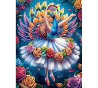 Bailarina en el Bosque mágico Colorido Puzzle 500 Piezas Impossible Creativo Cuento de Hadas mágico de Animales Rompecabezas 3D Obra De Arte para Toda La Familia Juguete Educativo Decoración 500 PCS