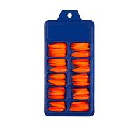 Bailarina Falso Color Largo Stiletto Press On Nails Full Cover Pointys False Nails Uñas Artificiales para Mujeres Niñas Acrílico Diseño de Uñas Salón Manicura Extensión Gel Para (Naranja, Talla Única)