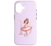 Bailarina Girl Dancing Name First Letter B Girly Tutu Ballet Carcasa para iPhone 16