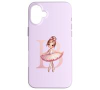 Bailarina Girl Dancing Name First Letter B Girly Tutu Ballet Carcasa para iPhone 16 Plus