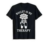 Bailarina inspiradora de Zapatos Ballet Is My Therapy Pointe Camiseta