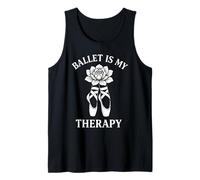 Bailarina inspiradora de Zapatos Ballet Is My Therapy Pointe Camiseta sin Mangas