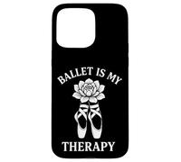 Bailarina inspiradora de Zapatos Ballet Is My Therapy Pointe Carcasa para iPhone 15 Pro MAX