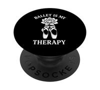 Bailarina inspiradora de Zapatos Ballet Is My Therapy Pointe PopSockets PopGrip Adhesivo