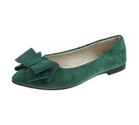 Bailarina Mujer Tacón Pequeño Confort,Zapatos ortopédicos Para Mujer, Punta Puntiaguda Corte Bajo, Suela Antideslizante, Estilo Elegante Con Mariposa, Gran Tamaño Para Trabajo, Salidas, verde, 39 EU