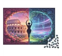 Bailarina Puzzle de 1000 Piezas para Adultos Ruinas Romanas Ciudad del Futuro Relajante Enfoque Hogar Regalo 70x50cm/1000pcs