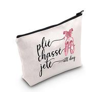 Bailarina regalo ballet profesor cosmético bolsa Plie Chasse Jete todo el día bolsa con cremallera bolsa regalo amante de la danza, Plie Chasse Jete All Day UK, big