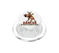 Bailarina Reno Pinup Chica Bailando Vintage Navidad Navidad PopSockets PopGrip para MagSafe