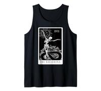 Bailarina Skeleton Tarot Card Dance Halloween Gótico Ballet Camiseta sin Mangas